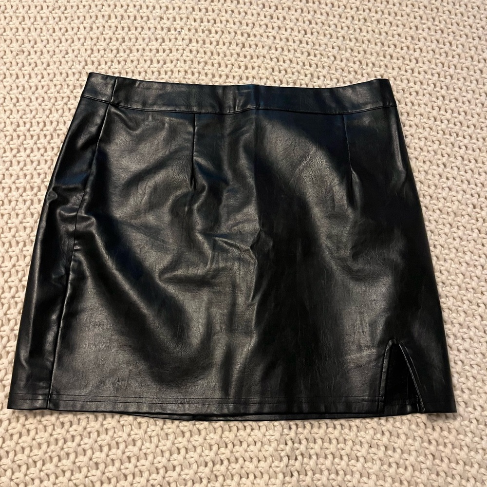 Black Leather Skirt